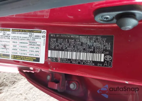 2008 Toyota Corolla Le from USA, damaged, VIN 2T1BR32E48C902452